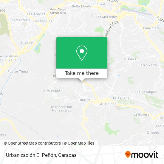 Mapa de Urbanización El Peñón