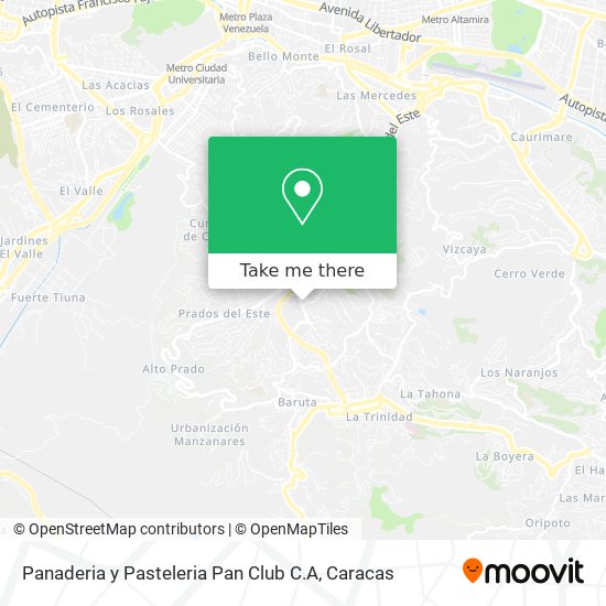 Panaderia y Pasteleria Pan Club C.A map