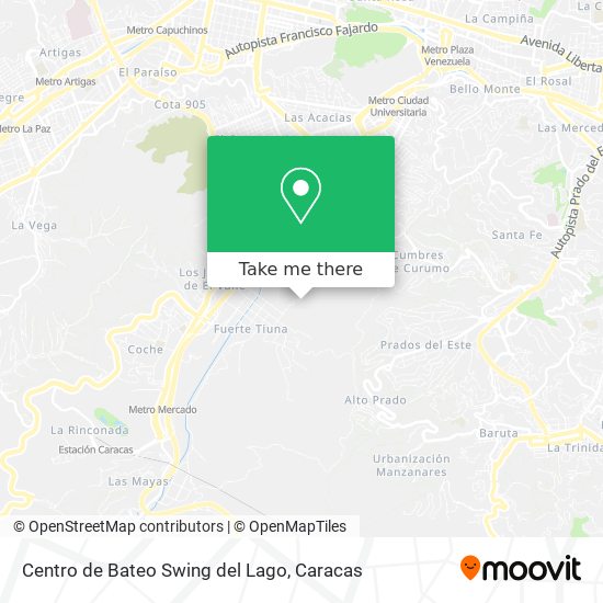 Mapa de Centro de Bateo Swing del Lago