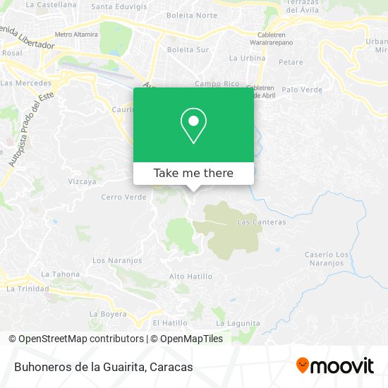 Buhoneros de la Guairita map