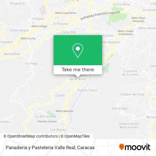 Mapa de Panaderia y Pasteleria Valle Real