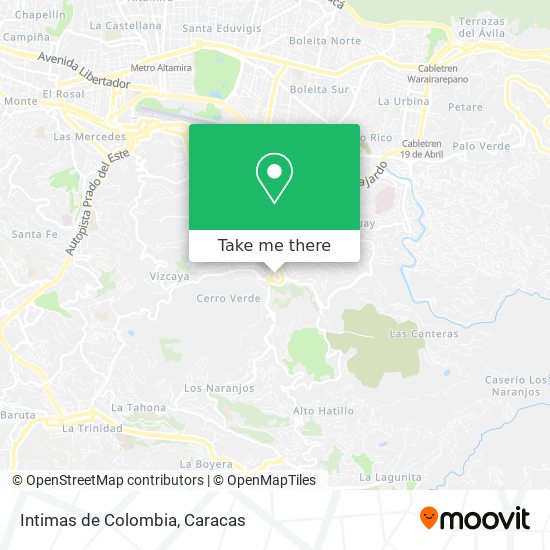 Intimas de Colombia map