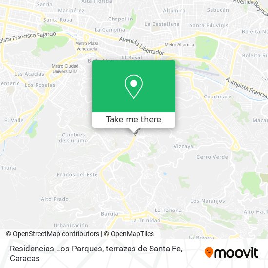 Residencias Los Parques, terrazas de Santa Fe map