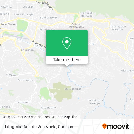 Litografia Arlit de Venezuela map
