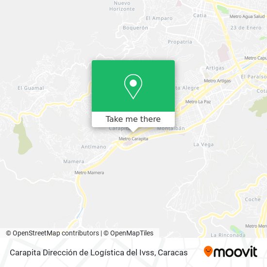 Carapita Dirección de Logística del Ivss map