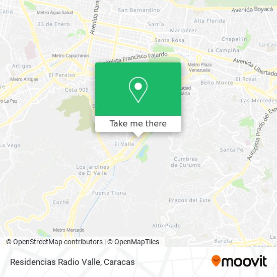 Residencias Radio Valle map