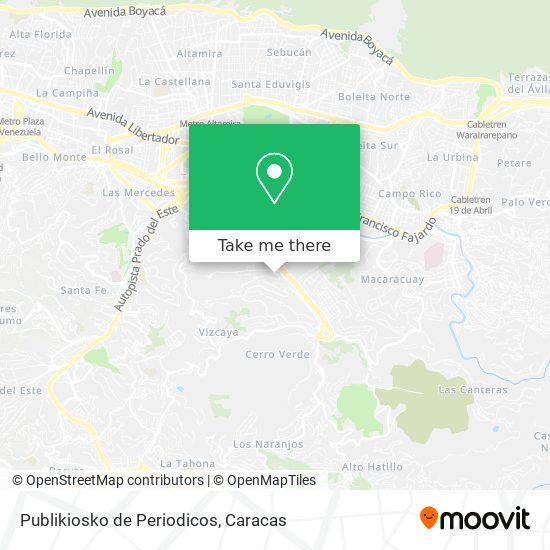 Publikiosko de Periodicos map