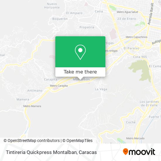 Mapa de Tintireria Quickpress Montalban