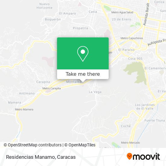 Residencias Manamo map