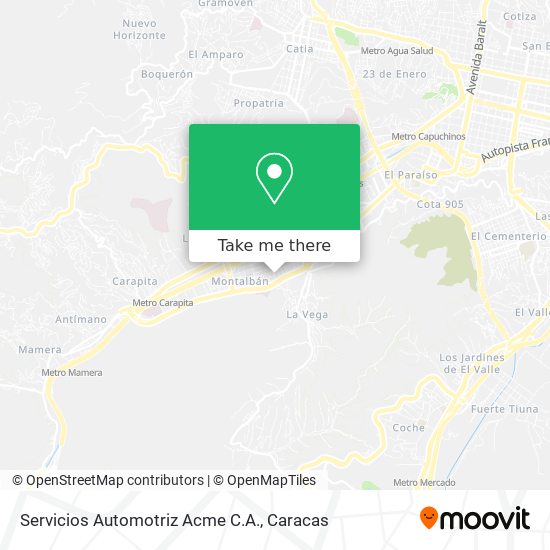 Servicios Automotriz Acme C.A. map