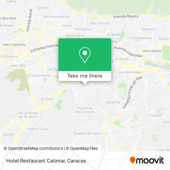 Hotel Restaurant Catimar map