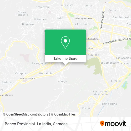 Mapa de Banco Provincial. La India