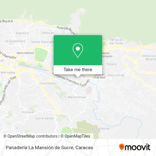 Panadería La Mansión de Sucre map