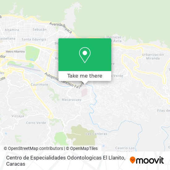 Centro de Especialidades Odontologicas El Llanito map