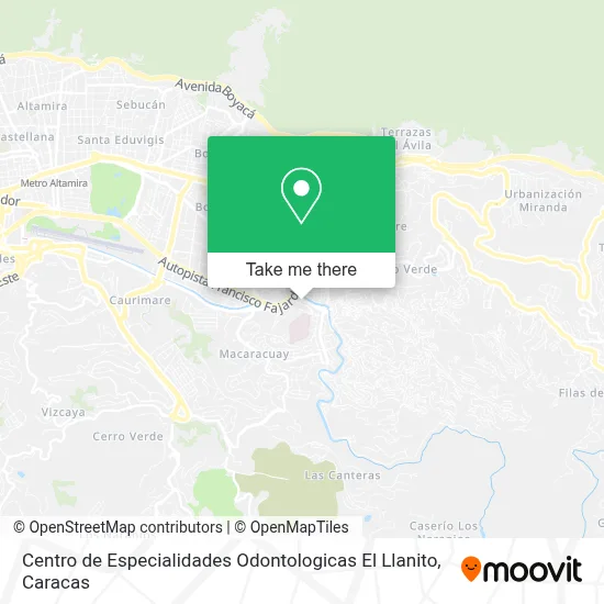 Centro de Especialidades Odontologicas El Llanito map