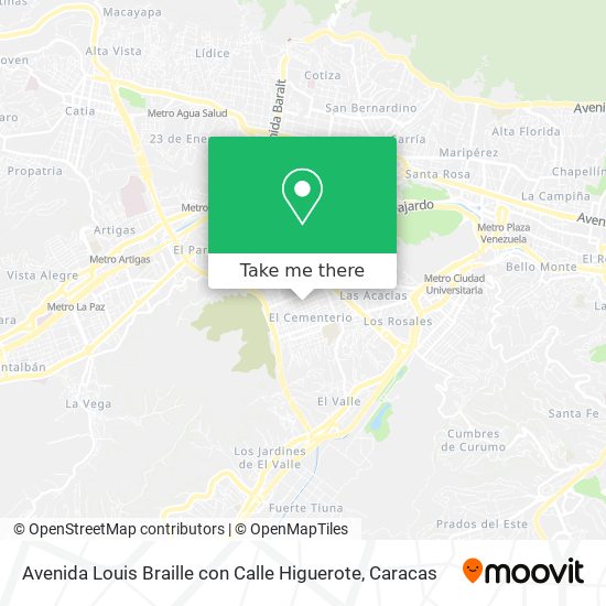 Avenida Louis Braille con Calle Higuerote map