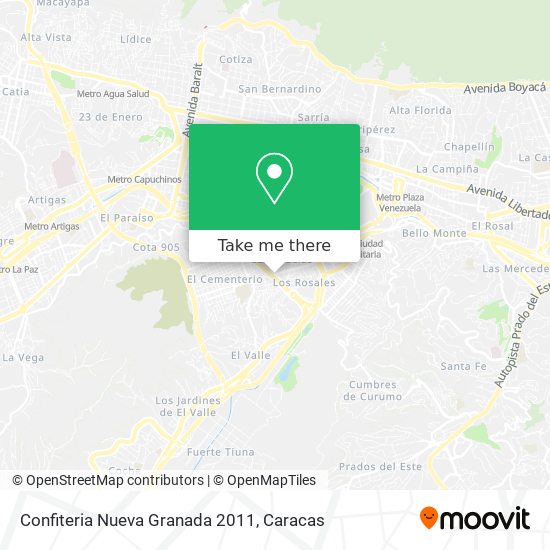 Confiteria Nueva Granada 2011 map