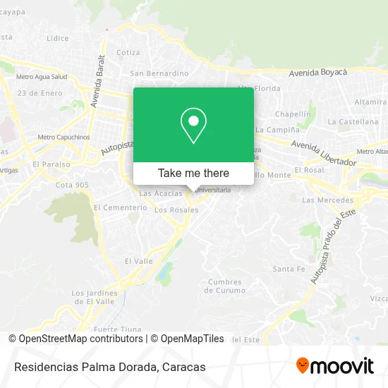 Residencias Palma Dorada map