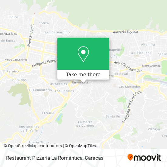 Restaurant Pizzería La Romántica map