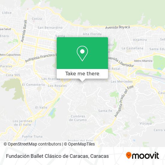Fundación Ballet Clásico de Caracas map