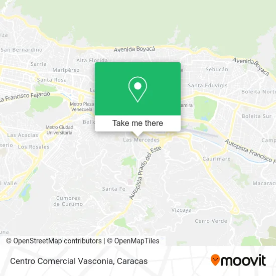 Mapa de Centro Comercial Vasconia