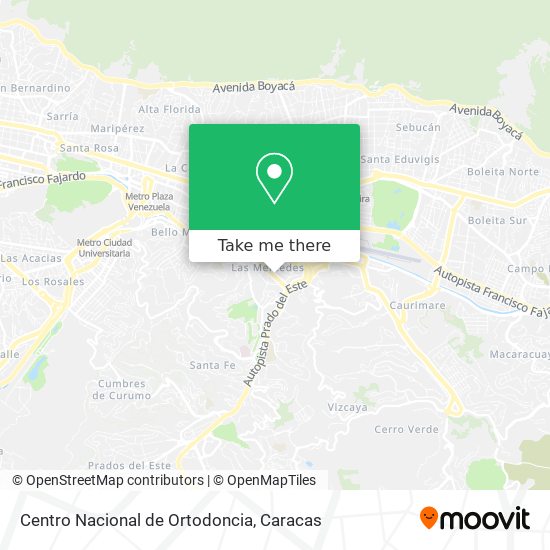 Mapa de Centro Nacional de Ortodoncia