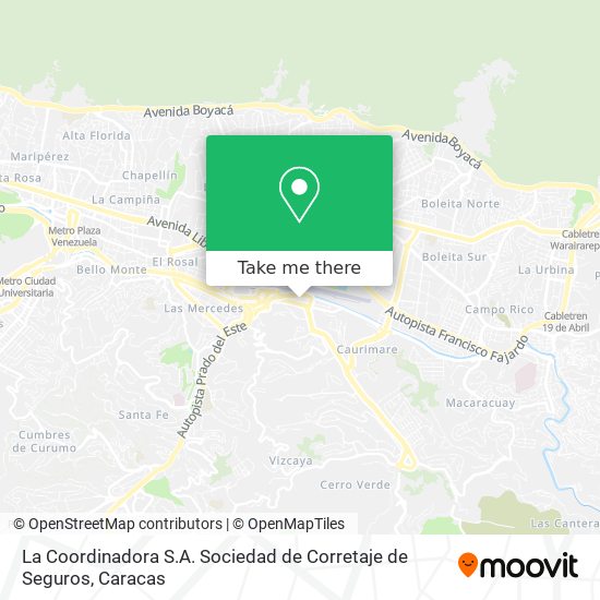 La Coordinadora S.A. Sociedad de Corretaje de Seguros map