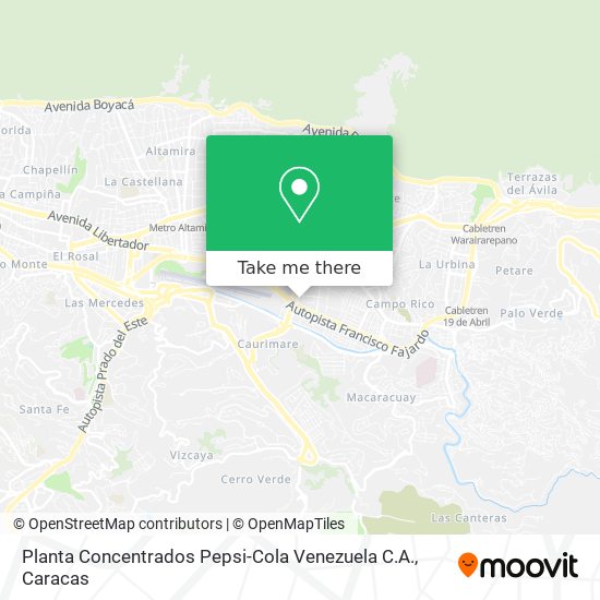 Planta Concentrados Pepsi-Cola Venezuela C.A. map