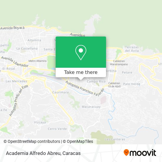 Mapa de Academia Alfredo Abreu