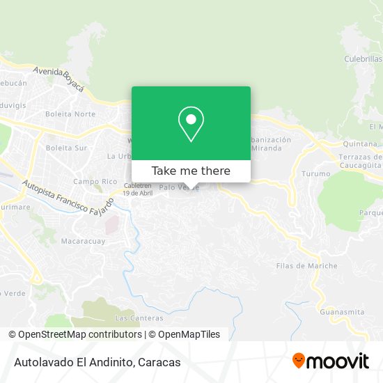 Autolavado El Andinito map