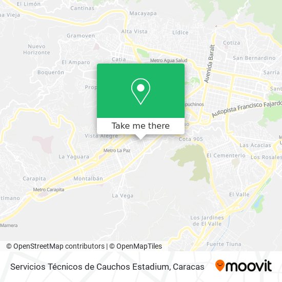 Mapa de Servicios Técnicos de Cauchos Estadium