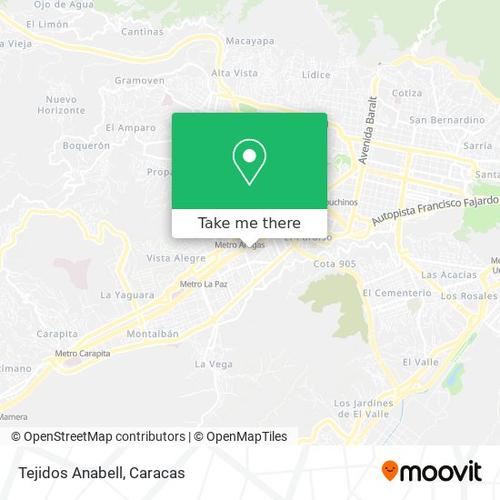 Tejidos Anabell map