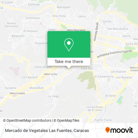 Mapa de Mercado de Vegetales Las Fuentes