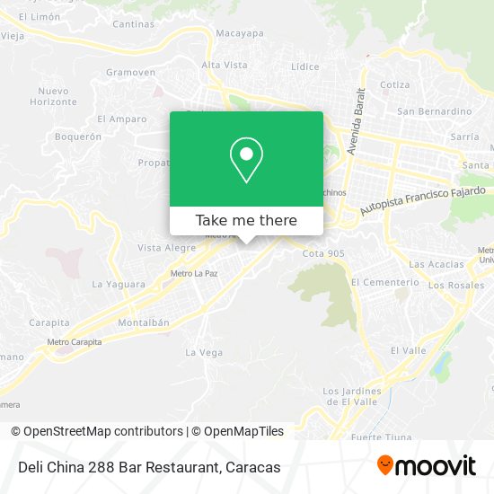 Deli China 288 Bar Restaurant map