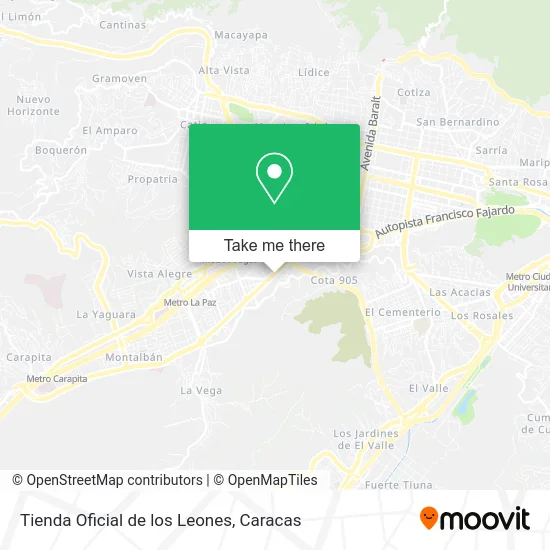 Tienda Oficial de los Leones map