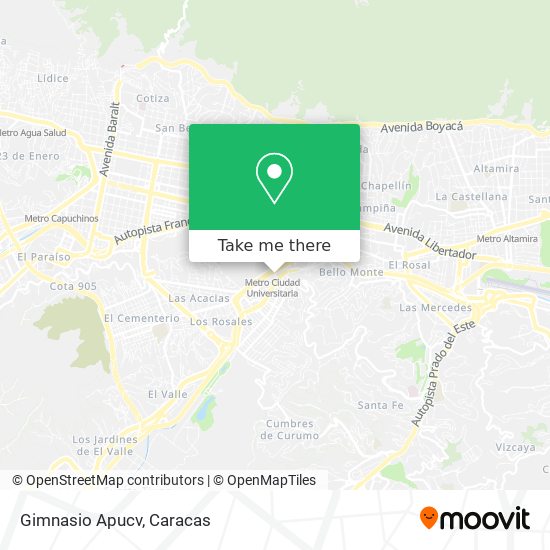 Gimnasio Apucv map