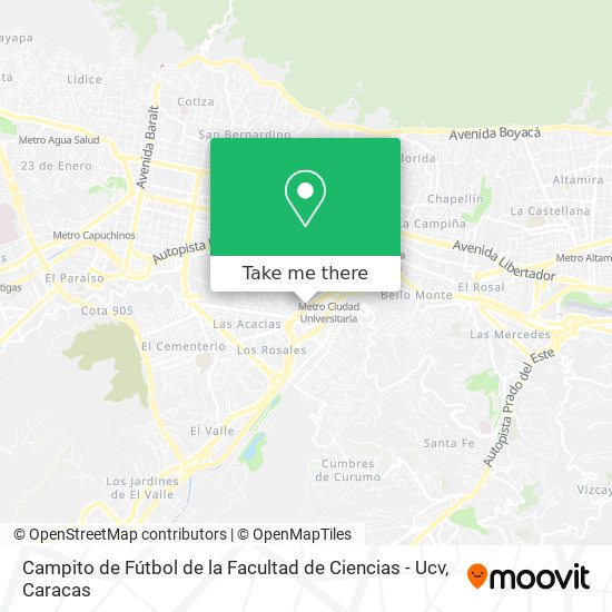 Campito de Fútbol de la Facultad de Ciencias - Ucv map