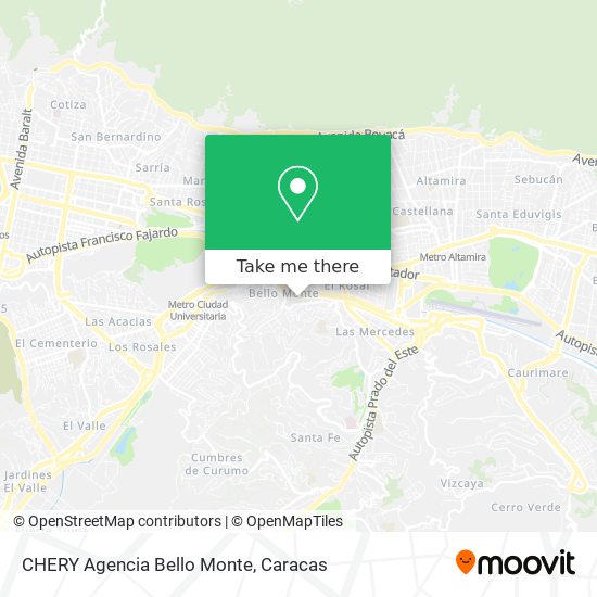 Mapa de CHERY Agencia Bello Monte