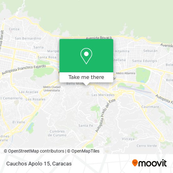 Mapa de Cauchos Apolo 15