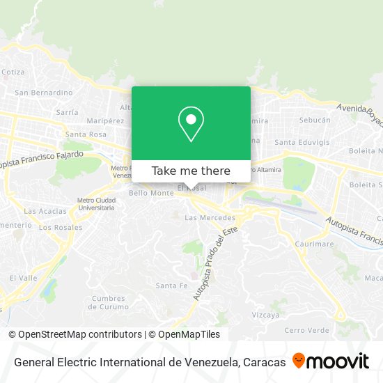 Mapa de General Electric International de Venezuela