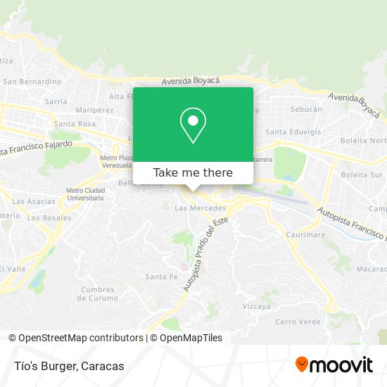 Tío's Burger map