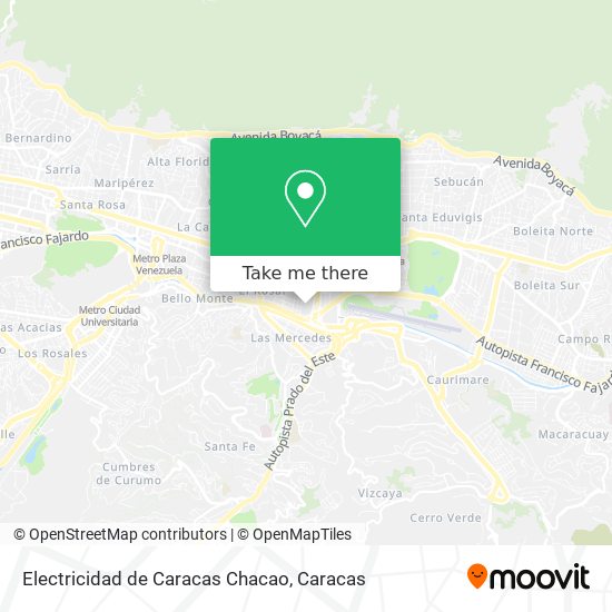 Electricidad de Caracas Chacao map