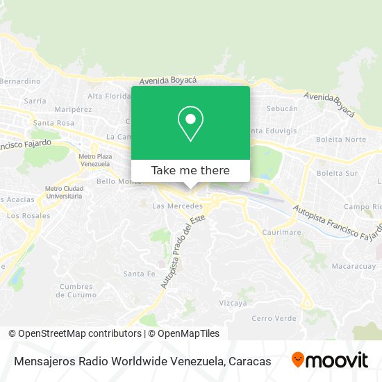 Mensajeros Radio Worldwide Venezuela map