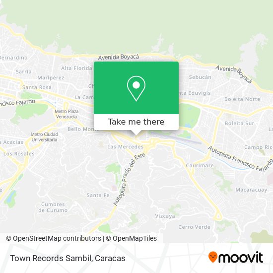 Mapa de Town Records Sambil