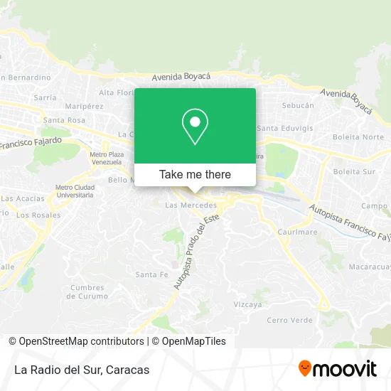 La Radio del Sur map