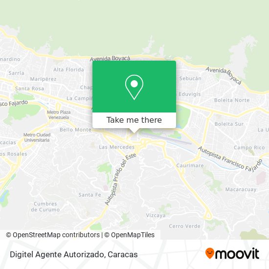 Mapa de Digitel Agente Autorizado