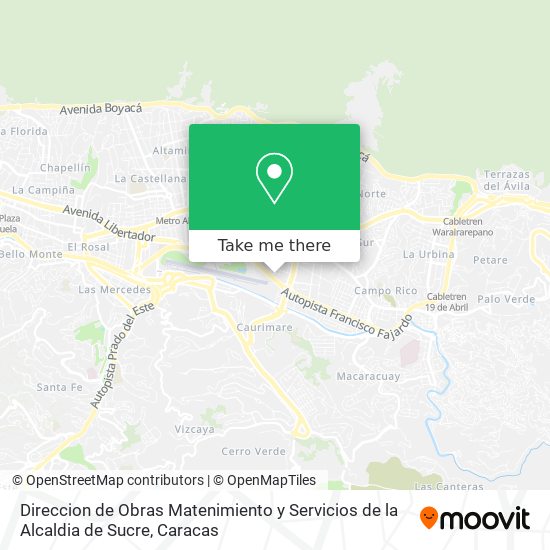 Direccion de Obras Matenimiento y Servicios de la Alcaldia de Sucre map