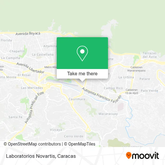 Mapa de Laboratorios Novartis