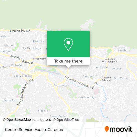 Centro Servicio Faaca map