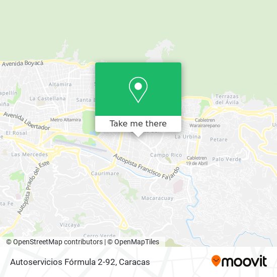 Mapa de Autoservicios Fórmula 2-92